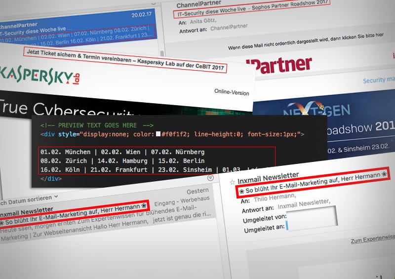 Pre-Header im E-Mail-Marketing